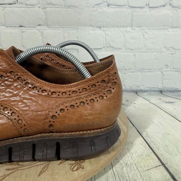 Cole Haan Oxford Mens Size 10.5 Brown Zerogrand Remastered Wingtip Leather Shoes main image 5
